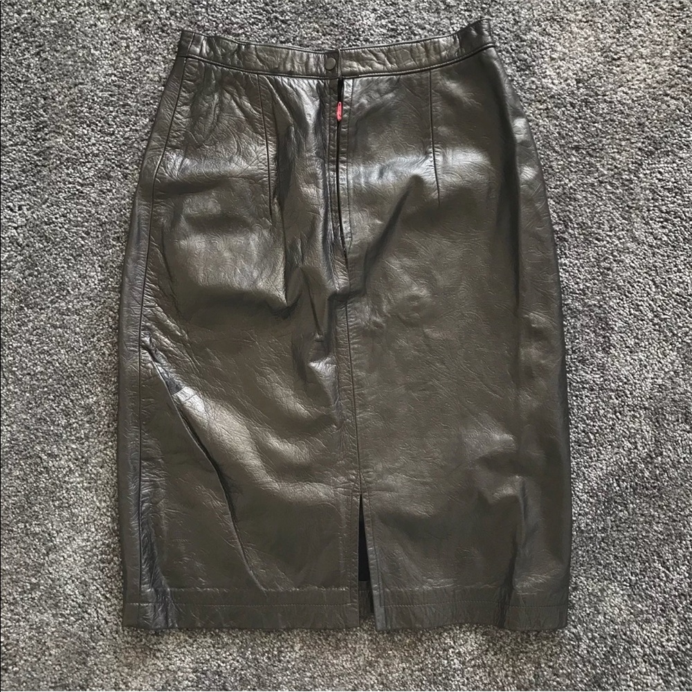 Vintage Tannery West Leather Pencil Skirt